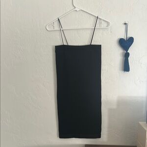 UO Out From Under Elegant Black Slip Dress